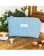 Vichy bleu cyan M