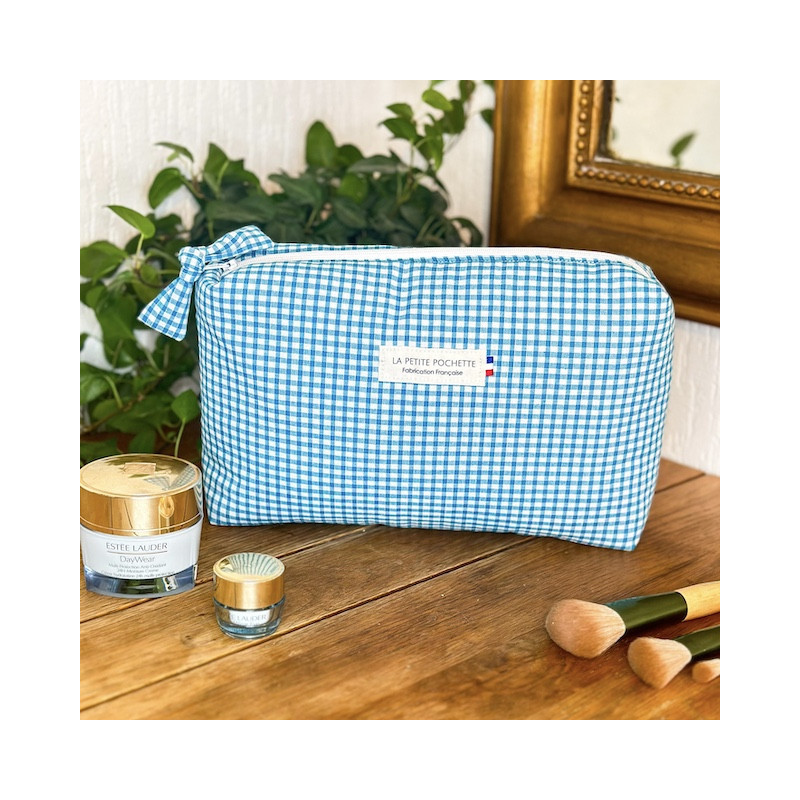 Vichy bleu cyan M Vichy bleu cyan M