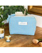 Vichy bleu cyan S