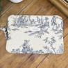 Housse ordinateur Toile de Jouy bleue
