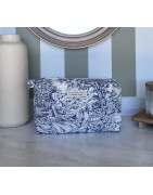 Toile de jouy bleu M